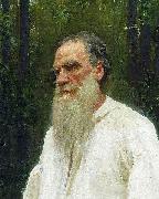 Ilya Repin Lev Nikolayevich Tolstoy shoeless. oil painting on canvas